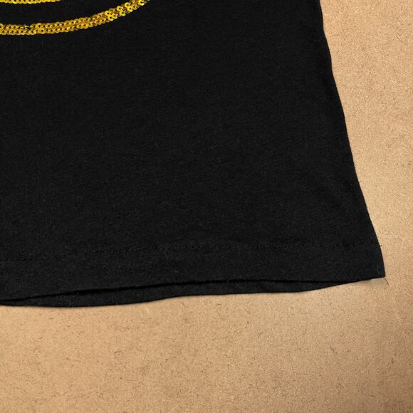 Victoria’s Secret PINK NFL Pittsburgh Steelers Sequin Tee Black T Shirt Small VS - Picture 14 of 16